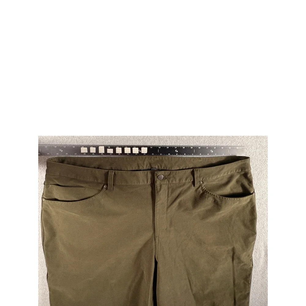 Lululemon Commission Pant Mens 46 Brown Slim Stretch Workwear Outdoors Comfort